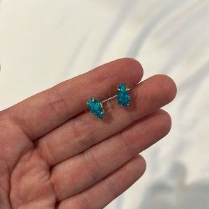 Kendra Scott blue opal stud earrings